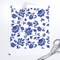Simple Blue Flower Traditional Vintage Flowers And White Chintz Custom Printed Fabric by Spoonflower Various Fabrics by the Yard or Fat Quarter